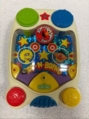 Vintage 1998 Sesame Street Bop-N-Boing Pinball Game By Tyco Toys With Batteries